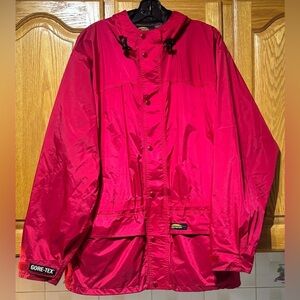Vintage 90's Chlorophylle Red Gore-Tex Rain Jacket Men's Large